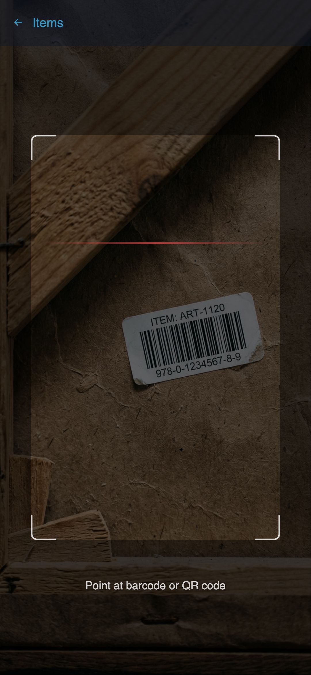 Barcode scanning step 2