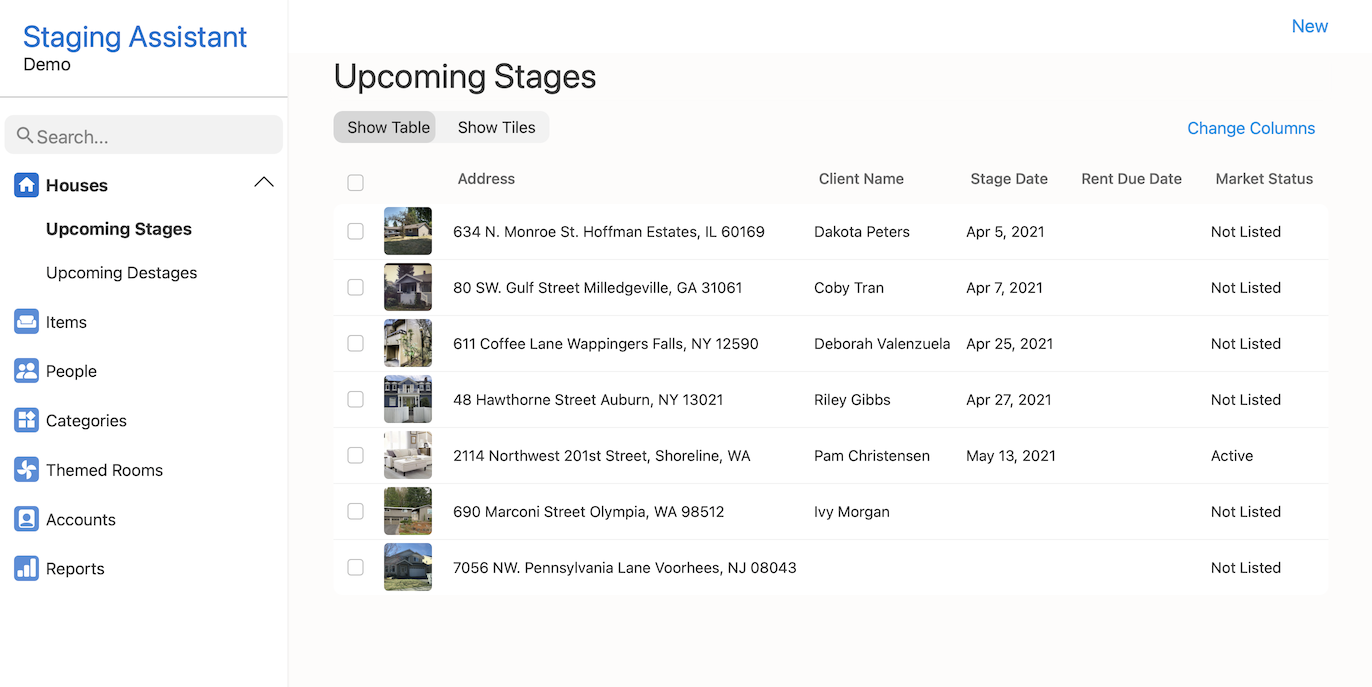 Upcoming Stages